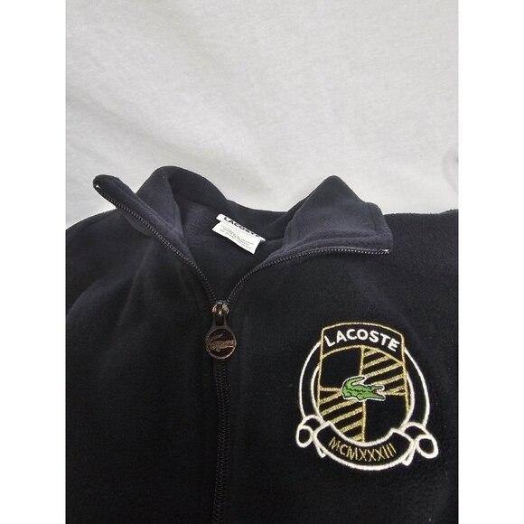 Womens Lacoste Black Quarter Zip Fleece Size 36/Small - Picture 7 of 7